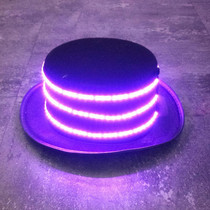 00068 LED Bar Luminous Jazz Hat Stage Magic Show Props, Color: Pink