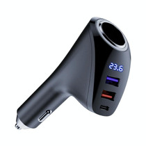 Car Charger Multifunctional Digital Display QC Charging Cigarette Lighter Adapter, Model: AAC Dual USB