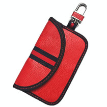 Multifunctional Car Anti-radio Frequency Identification Anti-theft RFID Key Bag(Cortical Red)