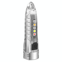 V1 Keychain Lantern Mini Light Flashlight Multifunctional Outdoor Home Flashlight(Transparent White)