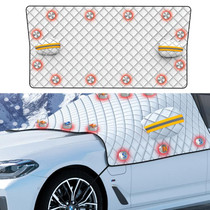 SUITU R-3945 Car Winter Front Glass Snow Shield Defrost Sunshade Thickened Car Clothing, Style: 12 Magnets Three Layers Thickened