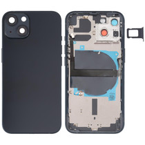 For iPhone 13 Battery Back Cover with Side Keys & Card Tray & Power + Volume Flex Cable & Wireless Charging Module(Black)