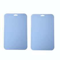 2pcs Baby Auxiliary Cutting Board Fruit and Vegetable Cutting Plastic Board(Blue)