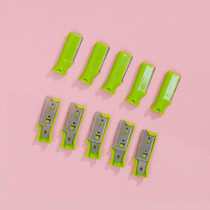 10pcs Stainless Steel Microblading Blades For Eyebrow Trimmer(Green)