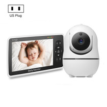 SM50 5 inch Baby Monitor 360-Degree Rotating Wireless Camera Night Vision Intercom Lullaby Monitor(US Plug)