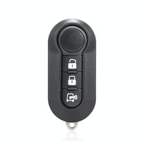 For Fiat 3 Button Folding Car Key Case Remote Control Shell SIP22, Style:White Switch Trunk Button
