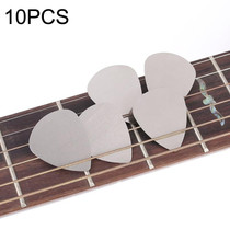 10PCS Thumb Fingers Metal Stainless Steel Bayse Guitar Paddles(Silver)