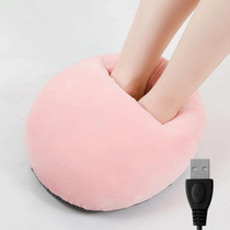 USB Heating Foot Warmer Comfortable Plush Foot Warmer(Pink)