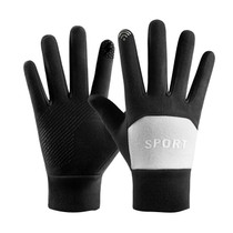 1 Pair Women Winter Thick Outdoor Cold and Windproof Warm Gloves One Size(Black)