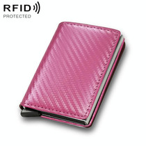C1804H1 RFID Carbon Fiber Wallet For Men(Pink Carbon Fiber)