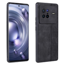 For vivo X80 AZNS 3D Embossed Skin Feel Phone Case(Black)