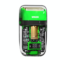 WMARK NG-988 Titanium Plated Head Reciprocating USB Shaver Electric Men Shaver(Green)