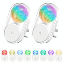 2 PCS Smart LED Light Control Night Light RGB Colorful Atmosphere Light with Sleeping Light(UK Plug)