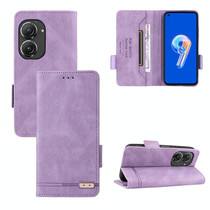 For Asus Zenfone 9 Magnetic Clasp Flip Leather Phone Case(Purple)