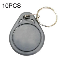 10PCS IC Access Control Card Entree Control M1 Compatibel Fudan Rfid 13.56Mhz Keyfob Sleutelhanger Tag Sleutelhanger(Gray)