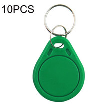 10PCS IC Access Control Card Entree Control M1 Compatibel Fudan Rfid 13.56Mhz Keyfob Sleutelhanger Tag Sleutelhanger(Green)