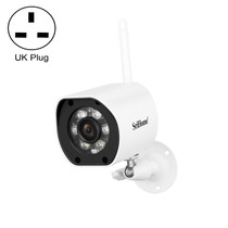 SriHome SH034 5.0MP Mini Dual 2.4 / 5G WiFi Outdoor IP66 Waterproof Video Surveillance Color Night Vision Security CCTV Cam, Plug Type:UK Plug(White)