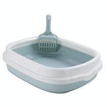 Semi-enclosed Cat Litter Box Cat Toilet With Cat Litter Shovel, Specification: S(Blue)