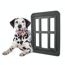 34cmx 44cm Pet Window Door Dog Cat Cave Anti-mosquito Pet Lattice Door(Black)