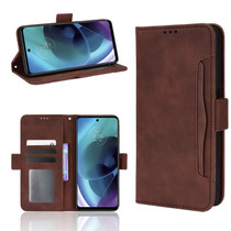 For Motorola Moto G52j Skin Feel Calf Pattern Leather Phone Case(Brown)