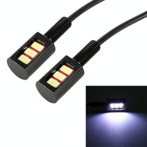 1 Pair DC12V 0.4W 3LEDs SMD-5630 Car / Motorcycle License Plate Light, Cable Length: 27cm
