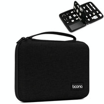 Baona BN-F018 Multifunctional Double Layer EVA Hard Shell U Disk Data Cable Storage Bag(Black)