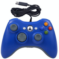 For XBOX 360 Console And PC USB Dual Vibration Wired Gamepad(Blue)