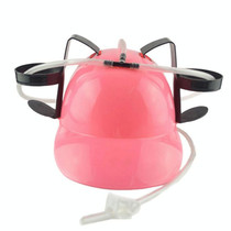 Lazy Beer Drink Hat Birthday Party Outdoor Drink Helmet(Pink)