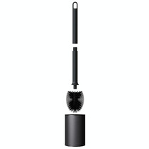 Bathroom Stainless Steel Base Leak-Proof Toilet Brush Set, Color: Soft Rubber Paint Removal Rod