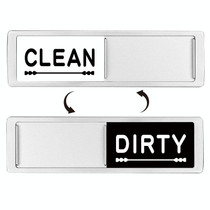Dishwasher Magnet Clean Dirty Sign Double-Sided Refrigerator Magnet(Silver Love)