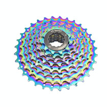 VG SPORTS Bicycle Lightweight Wear -Resistant Colorful Flywheel, Style:9 Speed 11-28T