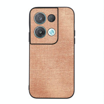 For OPPO Reno8 Pro+ 5G China / 8 Pro 5G Foreign Brugg Texture PU Shockproof Phone Case(Khaki)