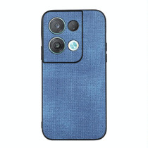 For OPPO Reno8 Pro+ 5G China / 8 Pro 5G Foreign Brugg Texture PU Shockproof Phone Case(Blue)