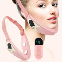 Microcurrent EMS Face Thinning Instrument Smart Red Blue Color Light Skin Rejuvenation Beauty Instrument(Pink)