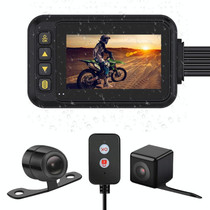 3-inch HD One-key Capture Dual-lens Motorcycle Waterproof Driving Recorder(Black)