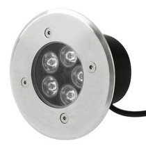 5W Buried Light, Red Light, Waterproof 5 LED Light, DC 12V, Hole Size: 85mm