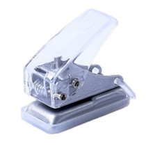 kw-trio 92A0 10 Pages Single Hole Mini Loose Leaf Puncher(Transparent)