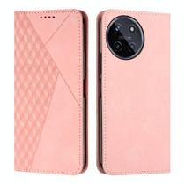 For Realme 11 4G Global Diamond Splicing Skin Feel Magnetic Leather Phone Case(Rose Gold)
