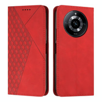 For Realme 11 Diamond Splicing Skin Feel Magnetic Leather Phone Case(Red)