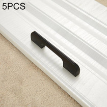 5 PCS 2049-128 Drawer Cabinet Door Aluminum Alloy Handle Straight Door Handle (Black)
