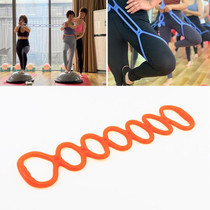 Jelly Seven-Hole Elastic Silicone Yoga Resistance Band(Orange)