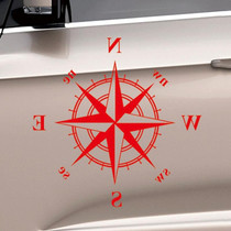 D-336 Car Compass Graphic Sticker Hood Car Body Universal Sticker(Red)