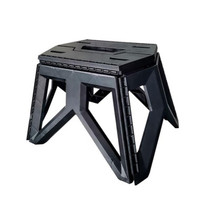 Portable Thickened Plastic Folding Stool Outdoor Fishing Stool, Color: Black