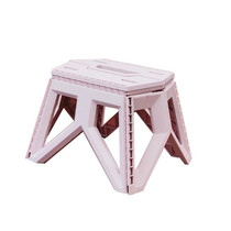 Portable Thickened Plastic Folding Stool Outdoor Fishing Stool, Color: Pink