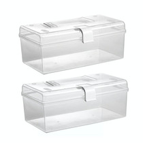 2 PCS Portable Portable Medicine Box Home Medicine Plastic Storage Box, Style: Long Large