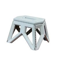 Portable Thickened Plastic Folding Stool Outdoor Fishing Stool, Color: Gray