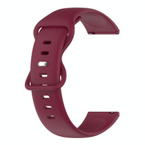 For Garmin Venu sq 20mm Solid Color Silicone Watch Band(Burgundy)