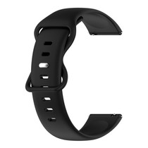For Garmin Forerunner 245 20mm Solid Color Silicone Watch Band(Black)