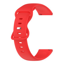 For Garmin Forerunner 645 20mm Solid Color Silicone Watch Band(Red)