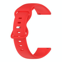 For Garmin Forerunner 245 20mm Solid Color Silicone Watch Band(Red)